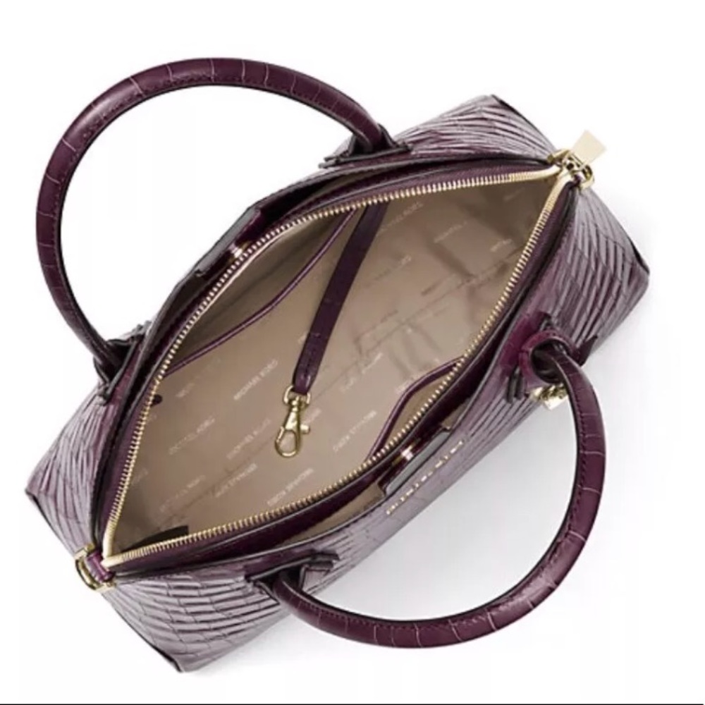 Michael Kors Mercer Large Damson Leather Handbag - Picture 7 of 7